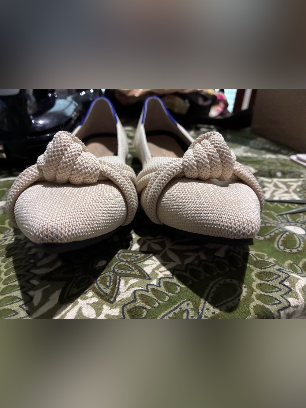 Rothy’s “The Knot 2” size 8.5 US, conch cream w/Blue Back SlipOns. EC. Not worn - Picture 9 of 11